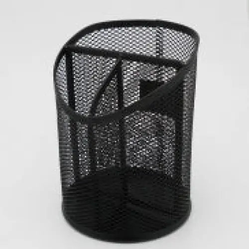 3 Compartment Metal Mesh Pen Holder